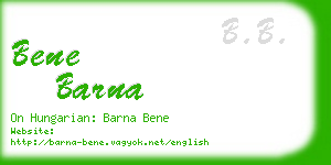bene barna business card